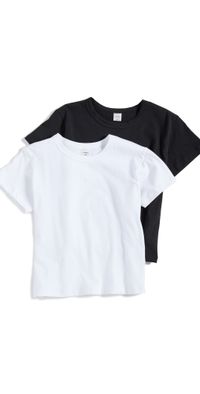 Leset Margo Tee 2 Pack White/Black S