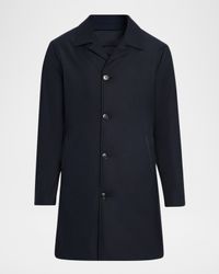 Men's Single-Breasted Technical Raincoat