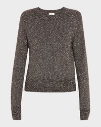 Zoe Crewneck Bouclé Tweed Sweater