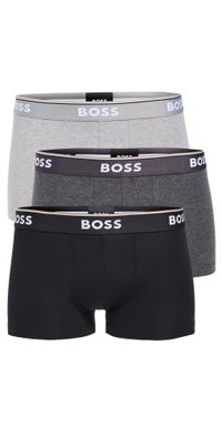 BOSS Stretch Cotton 3 Pack Trunks Grey XXL
