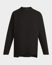Superfine Merino Wool Oversized Crewneck Sweater