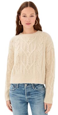 Nili Lotan Ashley Cashmere Sweater Beige Melange M