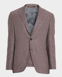 Men's Stepweave Wool Notch Lapel Sport Coat