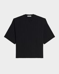 Men's Pleated Crewneck T-Shirt