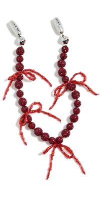 Ossa Pave + Bow Wristlet Garnet One Size