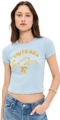 MOTHER The Itty Bitty Ringer Tee Surf Team XS