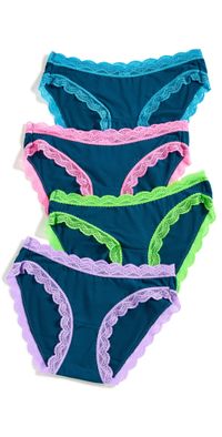 Stripe & Stare The Original Knicker 4 Pack Midnight Neon 3X