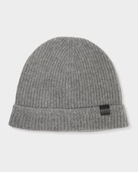 Men's Ribbed Cashmere TF-Tab Beanie Hat