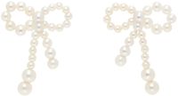Sophie Bille Brahe White & Gold Rosette de Perles Earrings