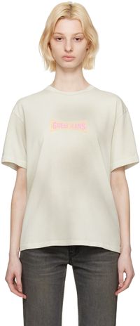 GUESS USA Off-White Printed T-Shirt