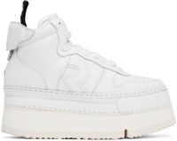 R13 Baskets montantes Riot blanches en cuir