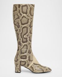 Equivoque Tall Snake-Embossed Boots
