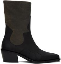 Eckhaus Latta Gray Cowboy Boots