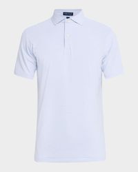 Men's Ambrose Stripe Performance Jersey Polo Shirt