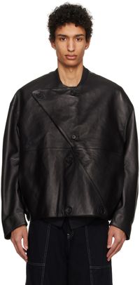 T/SEHNE Blouson noir en cuir