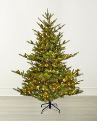 Deluxe Village Mix Pine 7.5' Pre-Lit Christmas Tree