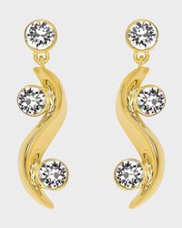 Crystal Wave Drop Earrings