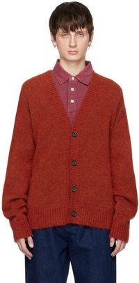 Schnayderman's Cardigan orange sans coutures