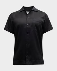 Men's Casual Button-Down Lounge Shirt