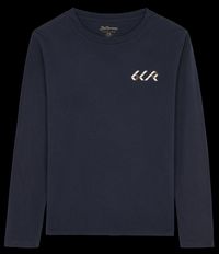 Bellerose - Pull col rond imprimé en coton - Taille 14A - Bleu
