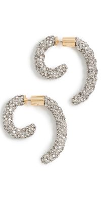 DEMARSON Luna Braided Pave Earrings Gold/Silver/Crystal One Size