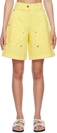 Palm Angels Yellow Rivet Shorts