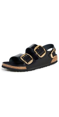 Birkenstock Milano Big Buckle Sandals High Shine Black 37