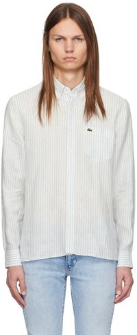 Lacoste Chemise bleu et blanc à rayures