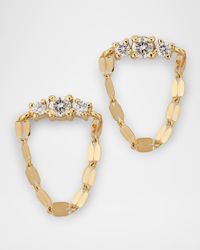 14K Gold Solo Blake Draping Diamond Stud Earrings