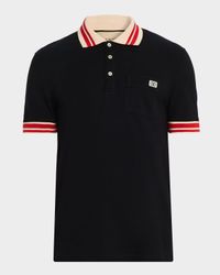 Men's Cotton VLogo-Pocket Polo Shirt