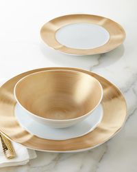 12-Piece Gold Brushstroke Dinnerware Set
