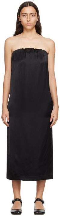 Loulou de Saison Robe midi Siple noire