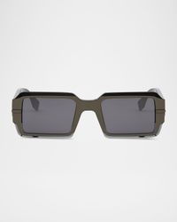 Men's Fendigraphy Acetate Rectangle Sunglasses