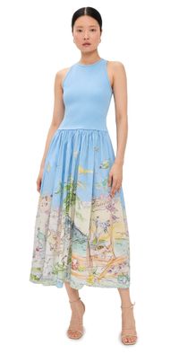 ALÉMAIS Anouk Tank Midi Dress Sky 10