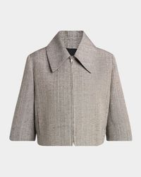 Knotted Melange Cropped Jacket