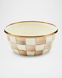Mocha Check Pinch Bowl