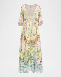 Just Coasting Ruffle-Hem Maxi Dress