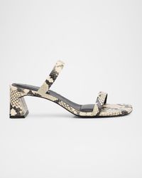 Clara Snake-Printed Leather Sandals