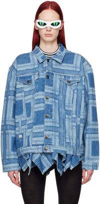 Charles Jeffrey LOVERBOY Blue Oversized Denim Jacket