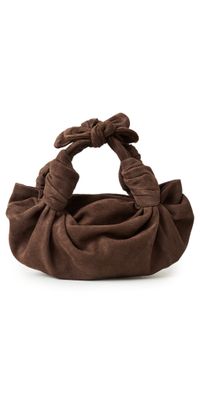 NLA Collection Knot Bag Chocolate Brown Suede One Size