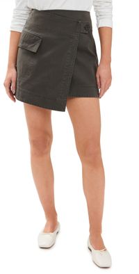 Apiece Apart Lassi Mini Cargo Skirt Deep Olive 0