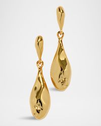 Brut Gold Teardrop Post Earrings