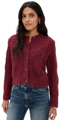 Tanya Taylor Hale Cardigan Raisin XS