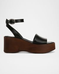 Phillipa Leather Clog Platform Sandals