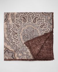 Men's Silk Paisley-Print Pocket Square