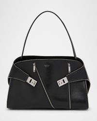 Hug Multi-Zip Leather Crossbody Bag