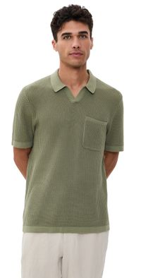 Rhone Coastal Johnny Collar Polo Green Sage XL