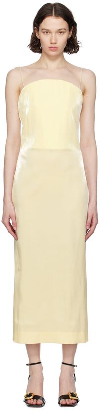JACQUEMUS Yellow Les Sculptures 'La robe Carino' Midi Dress