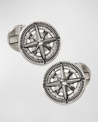 Antique Compass Stainless Steel Cufflinks
