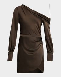 Cameron Draped One-Shoulder Mini Dress